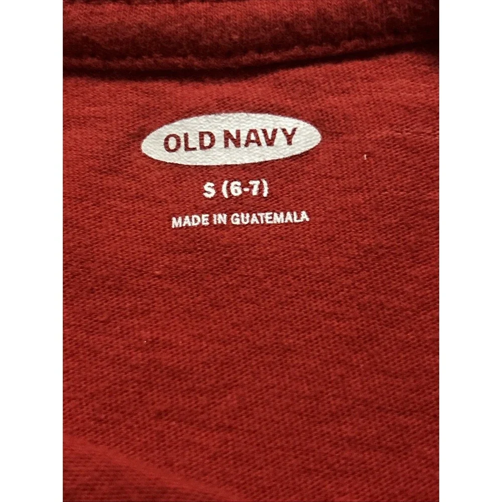 Old Navy Super Mario Red Short Sleeve Graphic Shirt Boys Size 6/7